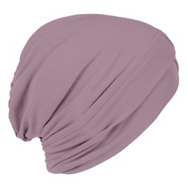 YOFASEN Women's Headpiece - 1/2 Pieces Elasticity Plain Turban Hat Women's Soft Chemo Hat Sleep Turban, Light Purple