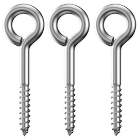 BREANIFULL Pack of 3 safety screw hooks, safety hooks for swing, high-strength ceiling hooks with thread for use in wood and with dowels in stone and concrete