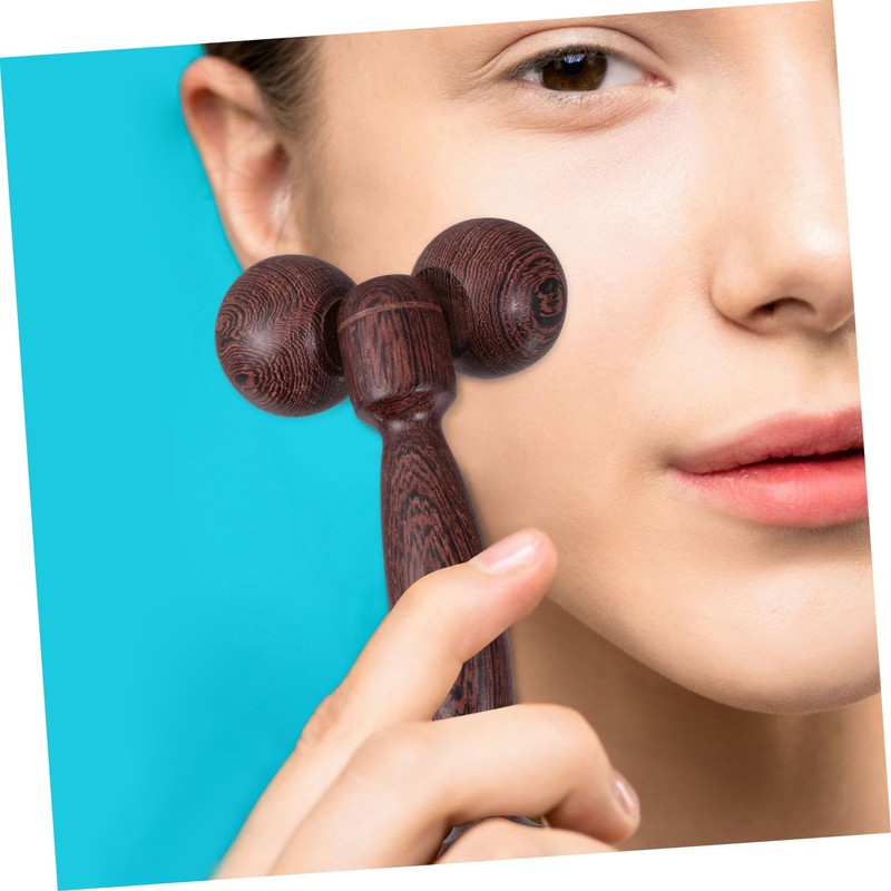 BIUDECO Slimming Wooden Face Massager Double Balls Face Lifting Tool
