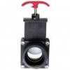 Gate Valve PVC 38 mm + Pack of 2 Clamps