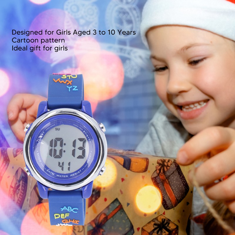 Cartoon Kids Watch Waterproof LED Backlight Electronic Child Watch with