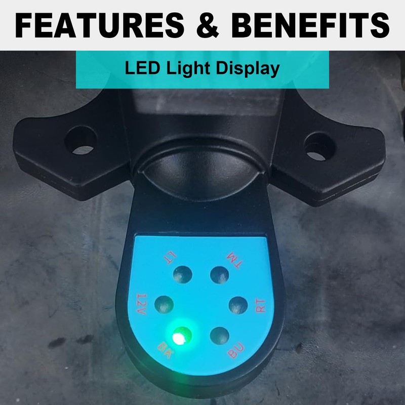 CXTM 7 Way Trailer Plug Tester, 7 Pin Trailer Light