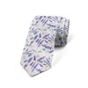 Ambesonne Men's Tie, Lavender Blossom Flowers, 3.7", Eggshell Multicolor