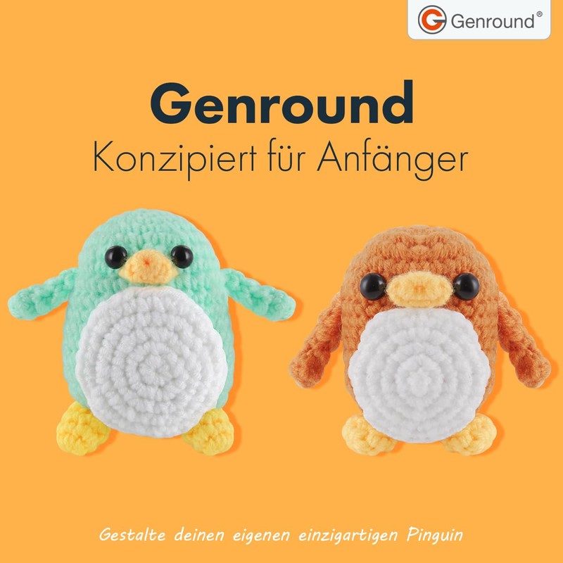 Genround Crochet Pack for Beginners, Crochet Set with Step by