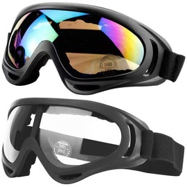 Peicees Pack of 2 Ski Goggles for Women Men Kids Snow Sports Motorcycle Snowboard Goggles