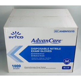AdvanCare Nitrile Exam Gloves, Powder-Free, Medical Grade - CASE - Size Medium