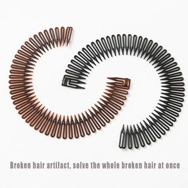 LJFEA 6 Pieces Hair Band Elastic with 2 Metal Bands Zigzag Hair Band Round Elastic Plastic Shatterproof Zigzag Hair Band Flexible Headband Sports Hairband for Women Girls