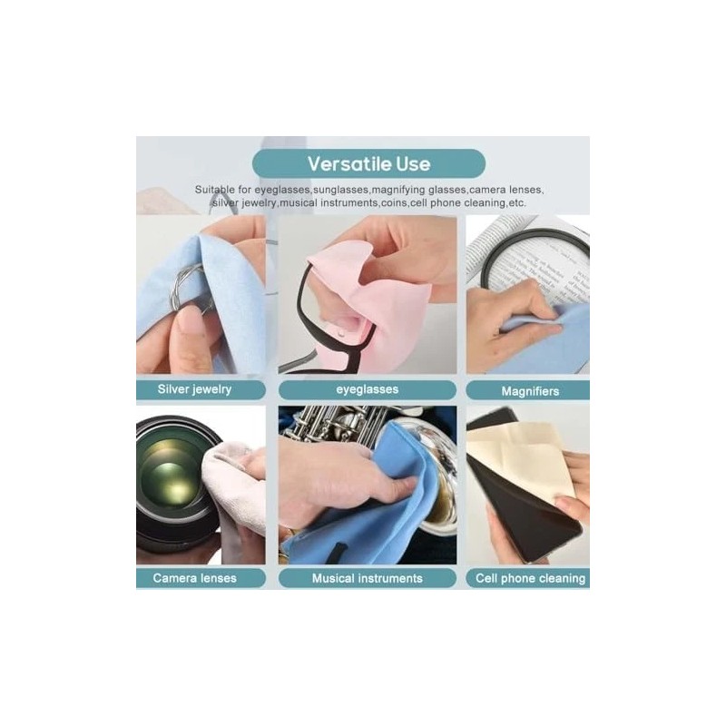 Large Microfiber Cleaning Cloths 12 Pack 8"