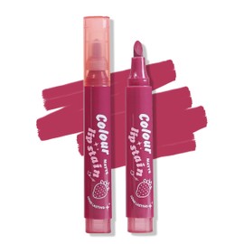 Erinde Lip Stain Marker, Matte Berry Purple Red Brown Lip Liner Stain Pen, Highly Pigmented Long-Lasting Wear Transfer-Proof Lip Liner Contour Lip Tint Waterproof Lipstain, 05