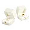 Oirlv Engagement Ring Box PU Leather Ring Storage Box for