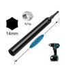 SJDHAHC "9/16" (14mm) Hollow Nut Wrench Hollow Receptacle - 1/4"