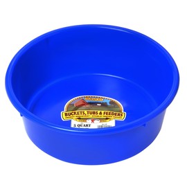 Little Giant® Plastic Utility Pan | Feed Pan | Durable & Versatile Livestock Feeding Bucket | Made in USA | 5 Quart | Blue