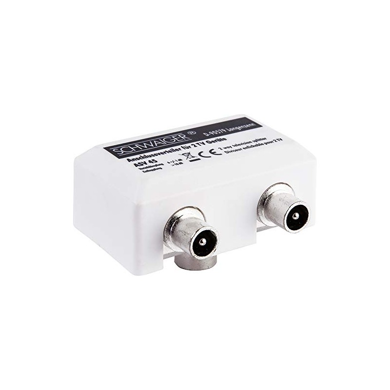 Schwaiger ASV45532 2x TV Broadband Mounting Distributor White