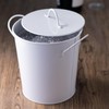 bar@drinkstuff Galvanised Steel Insulated Ice Bucket White - Metal Party