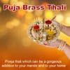Hashcart Brass Pooja Thali Set - Pooja Thali Aarti Thali