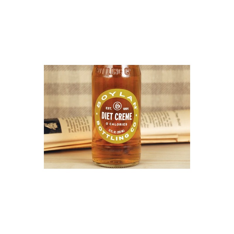 Boylan Soda, Diet Cream, 12 fl oz (24 Glass Bottles)