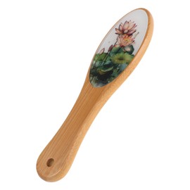 minkissy Remover Pedicure Tool Nano Glass Foot File Bamboo Handle Dead Skin Scraper Foot Care Exfoliator