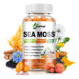 Suplemento En Cápsulas Blandas De Musgo Marino Orgánico Zhph
