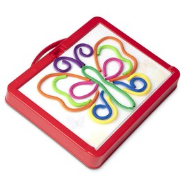 Melissa & Doug Rainbow Cord Picture and Pattern Maker Draw with Cords Activity – 39 Cords, 6 Double-Sided Cards to Trace Kids Arts & Crafts