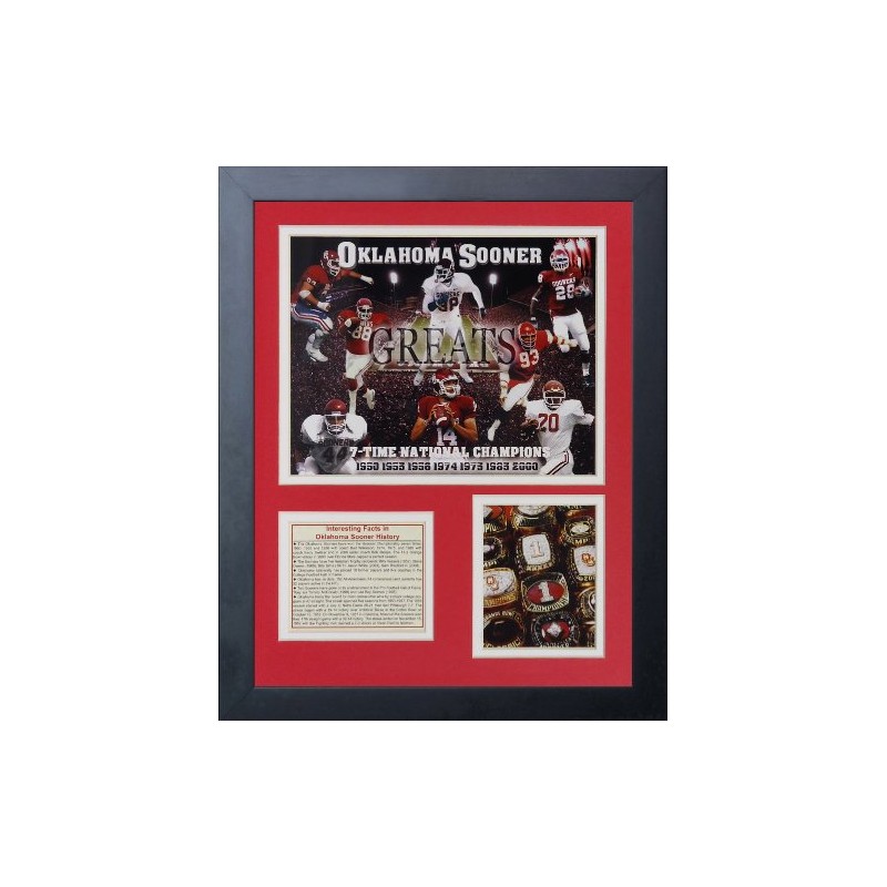 Legends Never Die Oklahoma Sooners Greats Framed Photo Collage, 11