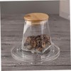 MAGICLULU 2pcs Transparent Acrylic Turntable Rotating Spice Holder for Kitchen