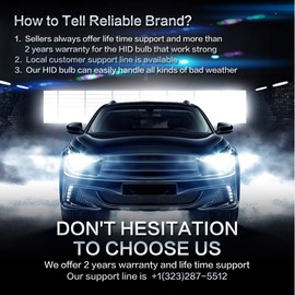 Sinoparcel D2R Headlight Bulb -8000K 35W Replacement Xenon HID Bulb -2 Yrs Warranty- Pack of 2