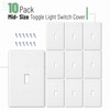 Bates- Light Switch Plates, 10 Pack, 4.88" x 3.11", Mid-