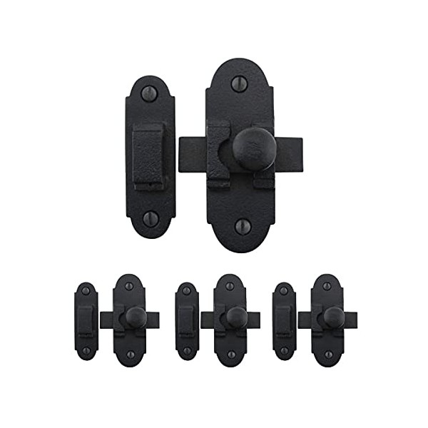 Renovators Supply Manufacturing Black Slide Bolt Door Latch 3.25" X