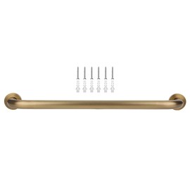 Heavy Duty Brass Grab Bar 19.7 Inch Wall Mounted Antique for Bathroom Shower Bathtub Bedroom Kitchen Toilet Living Room Solid Brass 60kg Load Bearing with Mounting Hardware