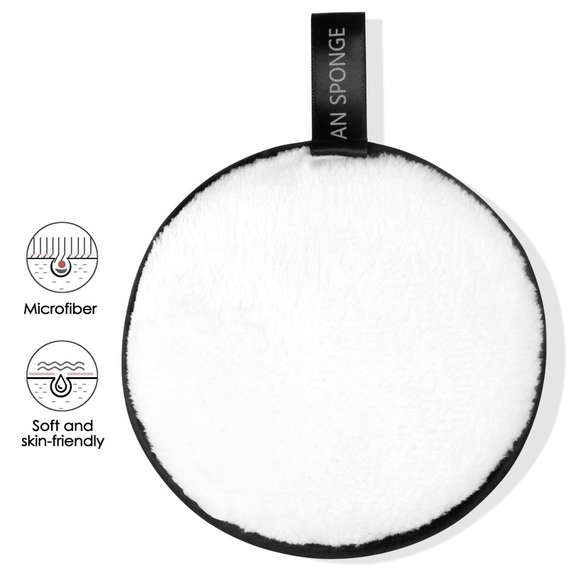 TRIXES Reusable Microfibre Make-Up Pads Pack of 3 - White