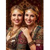 Yokawe Gold Coin Elastic Headbands Jewelry,Belly Dance Headpieces,Forehead Carnival Rave