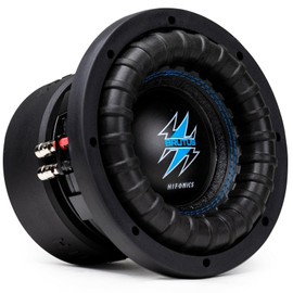 Hifonics BRW8D4 1200 Watts 8 Inch Brutus Car Audio Subwoofer with Heavy Gauge, Powder Coated, Aluminum Die-Cast Basket, Dual 70 Oz Magnet, 2.5 Inches Voice Coil - Dual 4 Ohm - 8 in.
