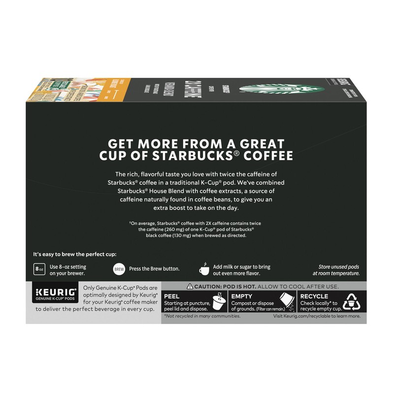 Starbucks K-Cup Coffee Pods, Starbucks Blonde Roast Coffee With 2X