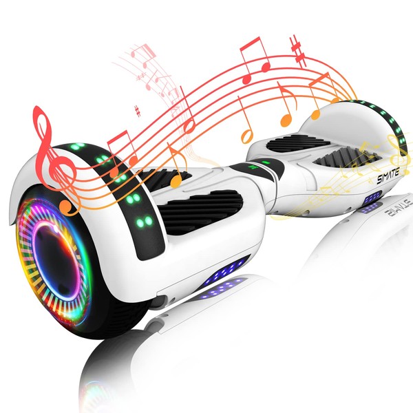 SIMATE SIMATE 6.5" Hoverboard with Bluetooth & LED Lights, Self
