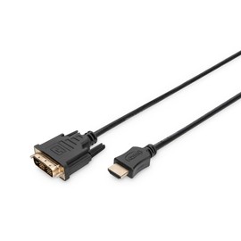 Digitus AK-330300-030-S 3.0m Type A Male - DVI-D(18+1) Male HDMI Adapter Cable - Black