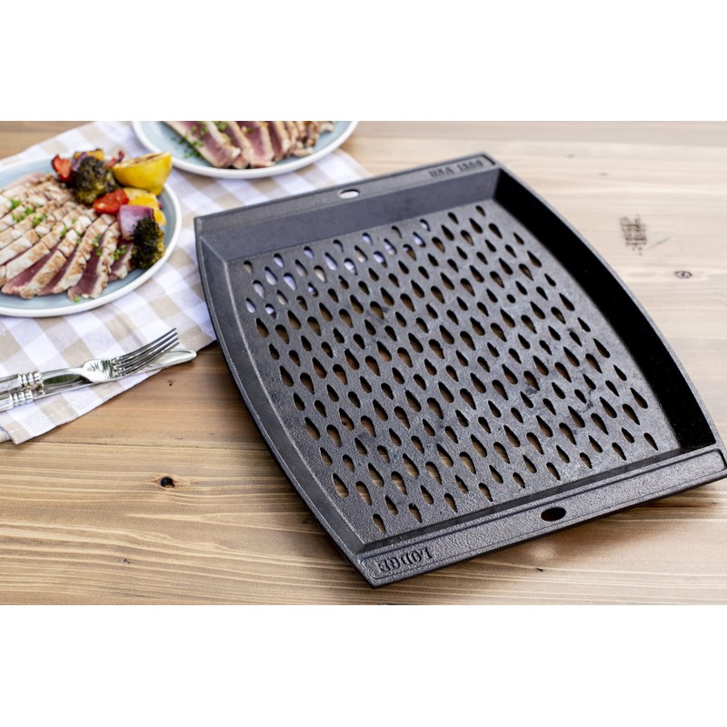 Lodge Pre-Seasoned Cast Iron Rectangle Grill Topper - Use on