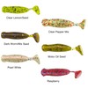 SEABUZZ Rubber Fish Fishing Lure Set Butter Worm 10 Pieces