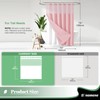 Dynamene 78 Inch Long Shower Curtain, Tall Waffle Fabric Shower
