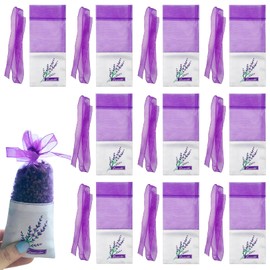 Pack of 10 Lavender Bags Empty for Filling, Lavender Gauze Bags Scented Bags Empty Purple Lavender Bags with Drawstring Dried Bags Lavender Bags Empty Bags for Wardrobe Car