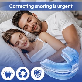 Schnarchstopper, Schnarchschiene, Anti Schnarch Schiene mit Ohrstöpseln, Effektiv Schnarchschiene, Anti Schnarch Mundstück, Knirschschiene für nachts, Verhindert Zähneknirschen und Schnarchen