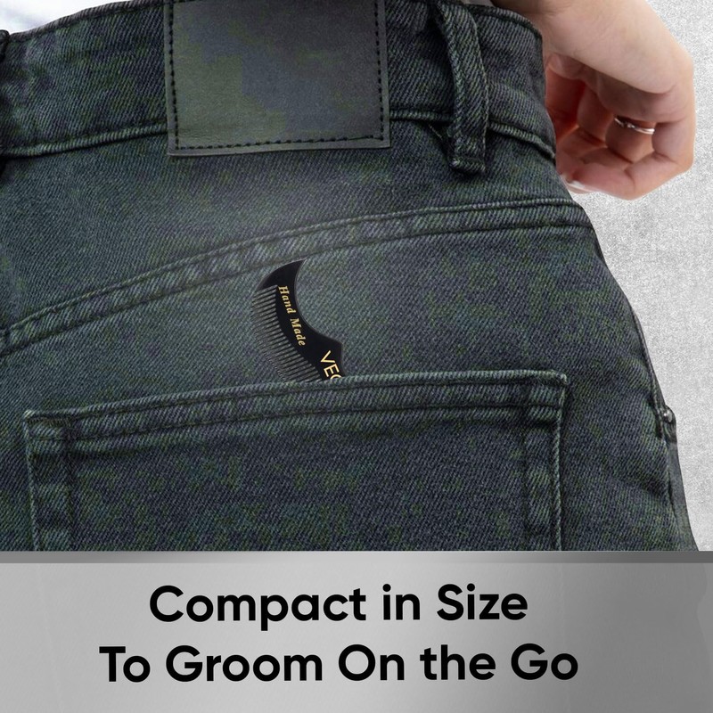 Vega Moustache Comb, black, 13 g