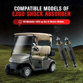 EZGO TXT Shocks, Golf Cart Front and Rear Shock Absorber, Golf Cart Heavy Duty Coil Spring Shock Absorber for EZGO TXT/Medalist 1994-UP, EZGO TXT Shock Replaces OEM# 70928-G01, 76418-G01, 70630-G01