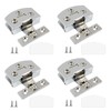 Pack of 4 Door Hinges, Zinc Alloy Hinges, Glass Door