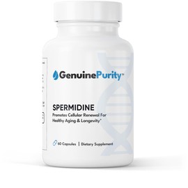 GenuinePurity Liposomal Spermidine 8mg | Spermidine-Rich Wheat Germ Extract | for Women & Men to Promote Cellular Renewal for Healthy Aging | Gluten Free, Vegan, USA Made, Non-GMO | 60 Capsules