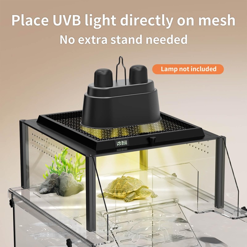 Upgraded Turtle Basking Platform for Aquatic Turtles with Temp &