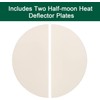Half-Moon Ceramic Heat Deflector Plates for Kamado Joe Classic I,