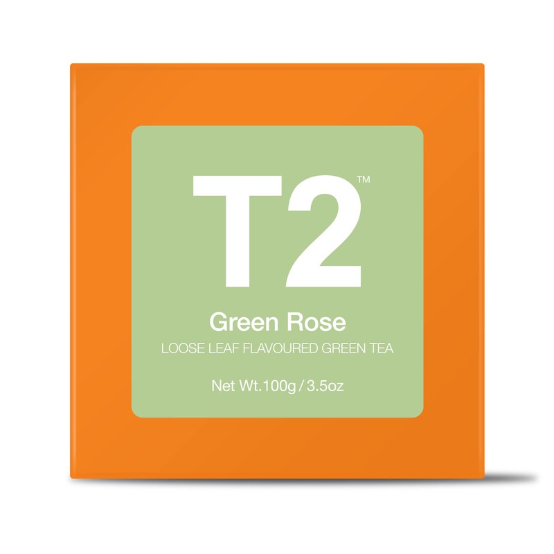 T2 Tea Green Rose Loose Leaf Green Tea In Box,