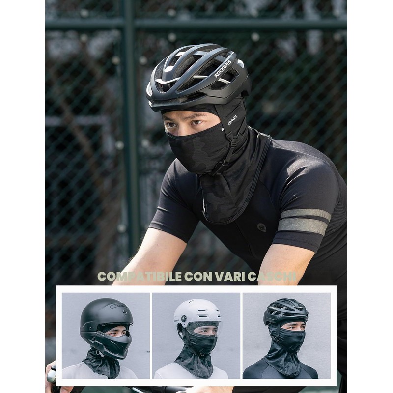 ROCKRBOS Passamontagna Estivo Moto Protezione UV Traspirante Uomo Donna