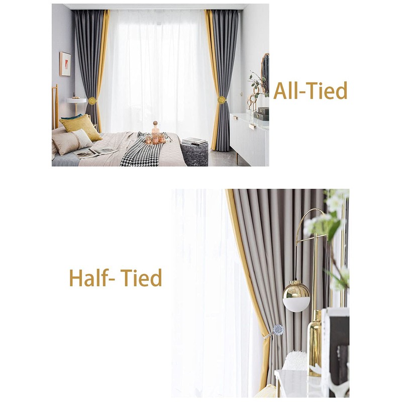 Magnetic Tiebacks for Curtains, 2 Pack Sparkling Crystal Flower Curtain