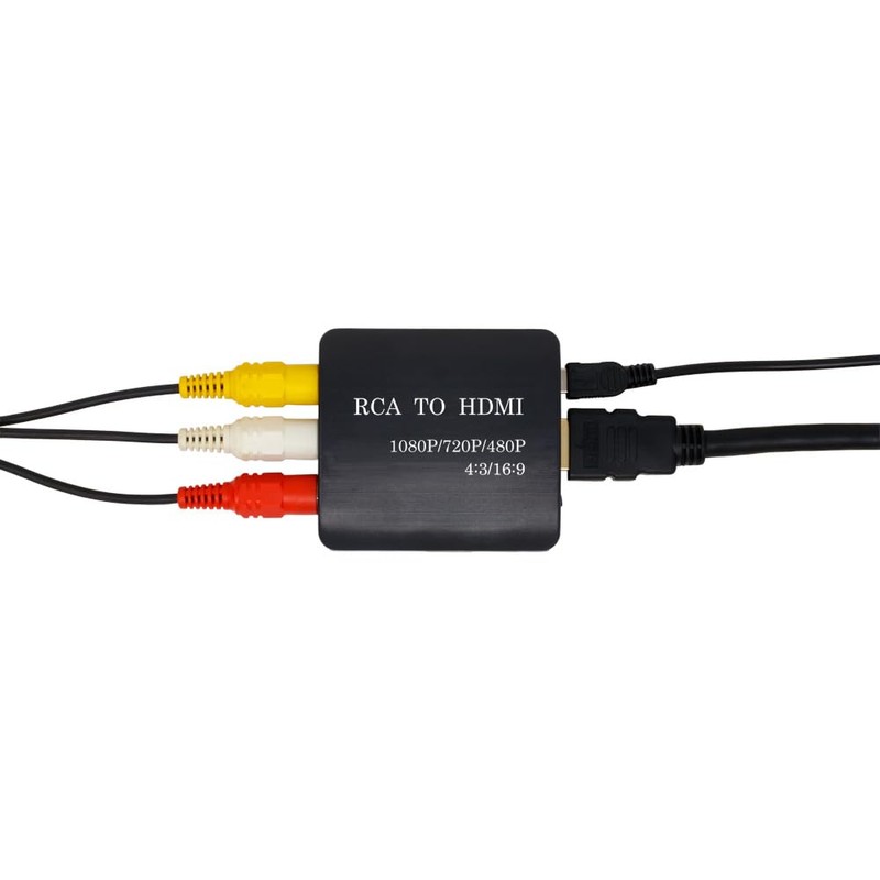 AINEX RCA to HDMI Converter, 1080p/720p/480p 60Hz 4:3/16:9 RCA to